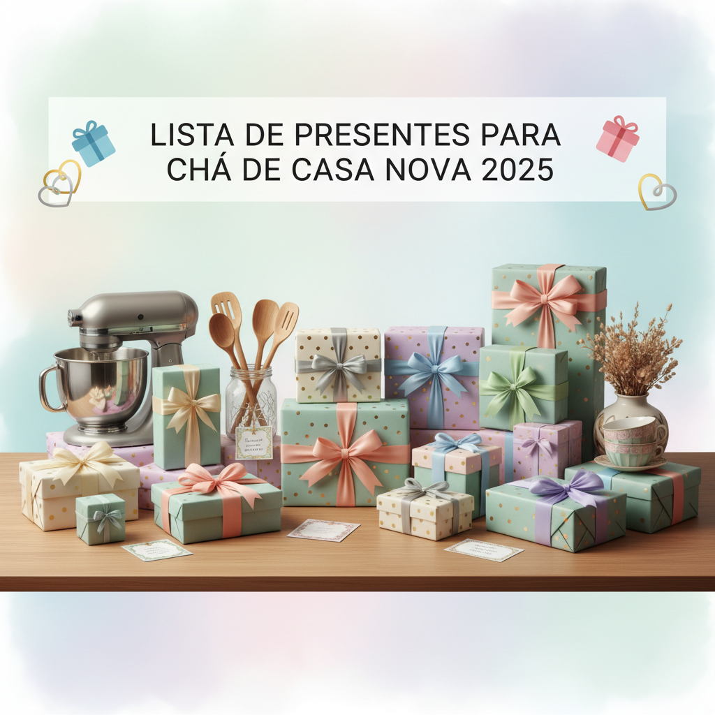 Lista de Presentes para Chá de Casa Nova 2025: 100+ Ideias Incríveis